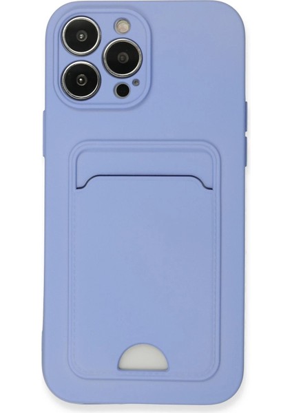 Newface iPhone 13 Pro Max Kılıf Kelvin Kartvizitli Silikon - Lila