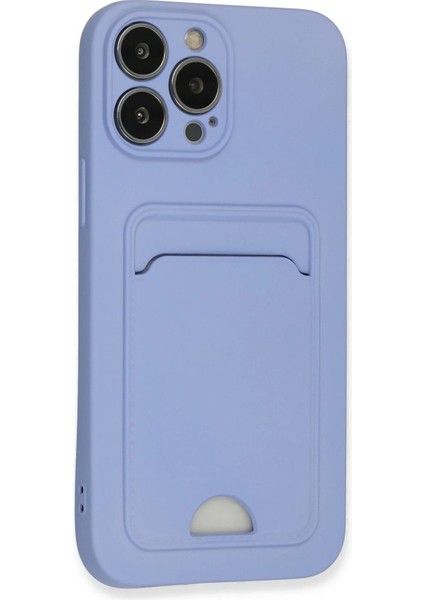 Newface iPhone 13 Pro Max Kılıf Kelvin Kartvizitli Silikon - Lila