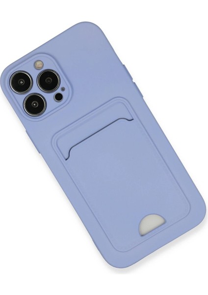 Newface iPhone 13 Pro Max Kılıf Kelvin Kartvizitli Silikon - Lila