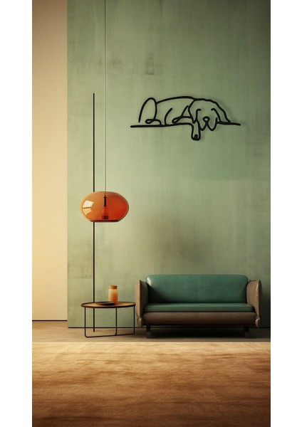 Köpek Figürlü Metal Duvar Tablosu