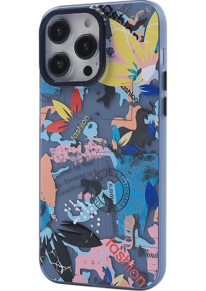 Newface iPhone 13 Pro Kılıf Prada Desenli Kapak - Prada Pembe - 1