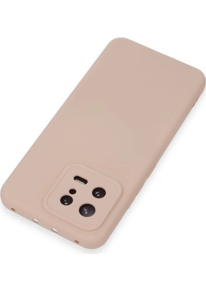 Newface Xiaomi Mi 13 Kılıf Nano Içi Kadife Silikon - Pudra modelleri