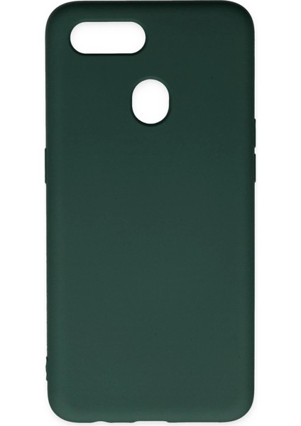 Newface Oppo A12 Kılıf Nano Içi Kadife Silikon - Koyu Yeşil