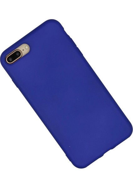 Newface iPhone 7 Plus Kılıf Nano Içi Kadife Silikon - Lacivert