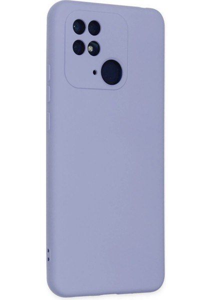 Newface Xiaomi Redmi 10C Kılıf Nano Içi Kadife Silikon - Lila