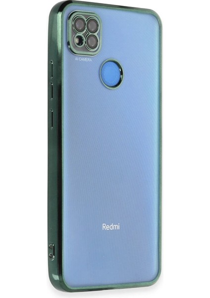 Newface Xiaomi Redmi 9c Kılıf Razer Lensli Silikon - Yeşil