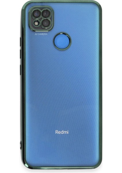 Newface Xiaomi Redmi 9c Kılıf Razer Lensli Silikon - Yeşil