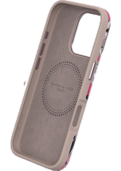 Onegif iPhone 15 Pro Flower Series Magsafe Kapak - Siyah