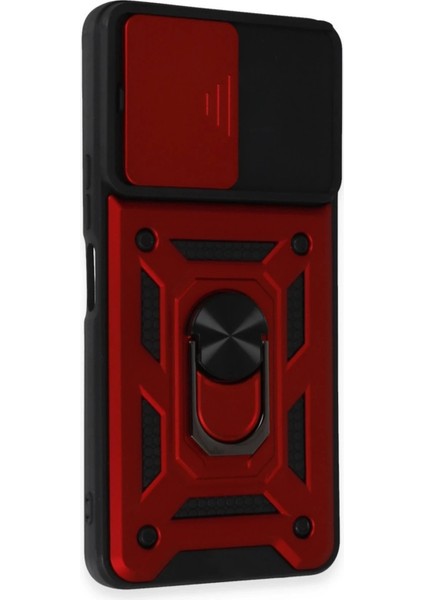 Newface Vivo Y36 Kılıf Pars Lens Yüzüklü Silikon - Kırmızı fiyatları