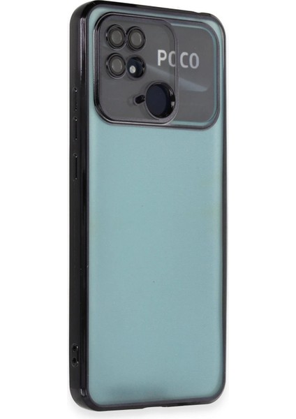 Newface Xiaomi Redmi 10C Kılıf Razer Lensli Silikon - Siyah