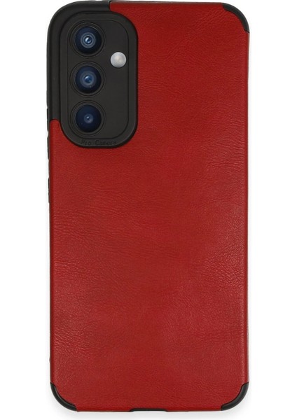 Newface Samsung Galaxy A54 5g Kılıf Loop Deri Silikon - Kırmızı
