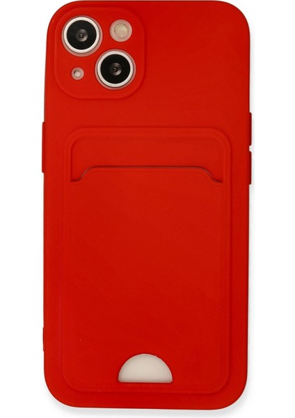 Newface iPhone 13 Kılıf Kelvin Kartvizitli Silikon - Kırmızı