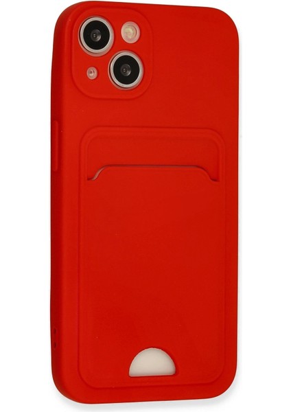 Newface iPhone 13 Kılıf Kelvin Kartvizitli Silikon - Kırmızı