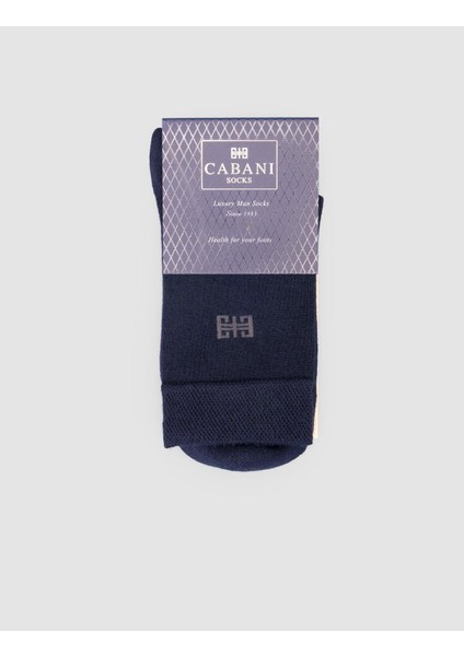 Bambu Soket Lacivert Erkek Orta Konç Çorap