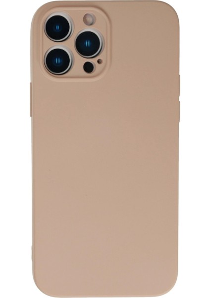 Newface iPhone 13 Pro Kılıf Nano Içi Kadife Silikon - Pudra