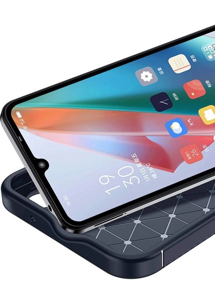 Newface Oppo A38 Kılıf Auto Focus Karbon Kapak - Lacivert