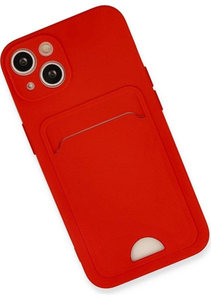 Newface iPhone 13 Kılıf Kelvin Kartvizitli Silikon - Kırmızı