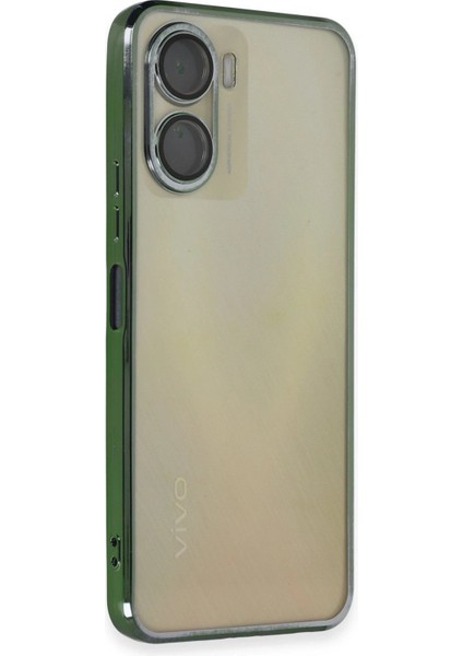 Newface Vivo Y16 Kılıf Razer Lensli Silikon - Yeşil