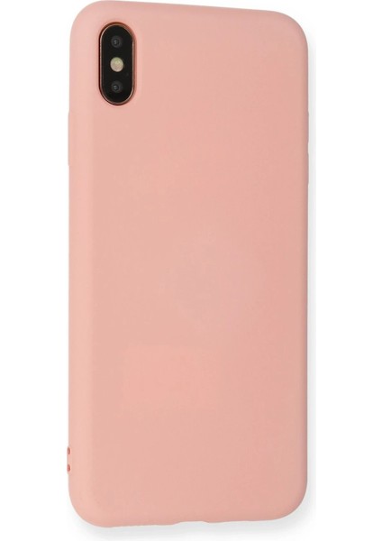 Newface iPhone x Kılıf Nano Içi Kadife Silikon - Pudra