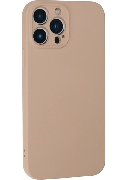 Newface iPhone 13 Pro Kılıf Nano Içi Kadife Silikon - Pudra modelleri