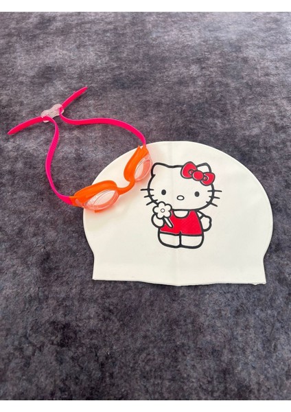 Elite Sevimli Hello Kitty Gözlük ve Bone Seti, Şık ve Rahat Tasarım, Mükemmel Uyum. 1 Adet