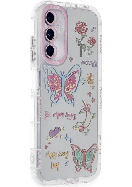 Newface Samsung Galaxy A25 5g Kılıf Reflexion Desenli Kapak - Desen 8