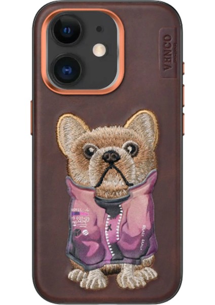 Venco iPhone 11 Cute Desenli Kapak - Koyu Kahve