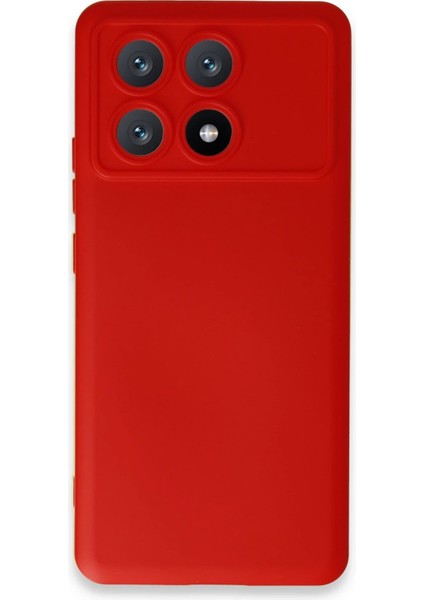 Newface Xiaomi Poco X6 Pro Kılıf Nano Içi Kadife Silikon - Kırmızı