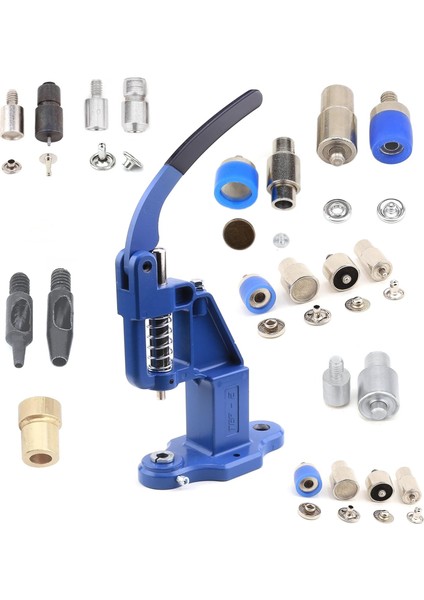 Çıtçıt,Kuşgözü, Rivet Ve Kot Düğme Çakma Makinesi 9 Kalıplı Set