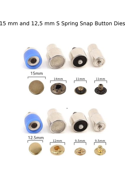 Çıtçıt,Kuşgözü, Rivet Ve Kot Düğme Çakma Makinesi 9 Kalıplı Set fiyatları