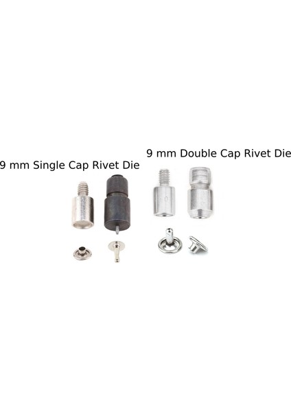 Çıtçıt,Kuşgözü, Rivet Ve Kot Düğme Çakma Makinesi 9 Kalıplı Set