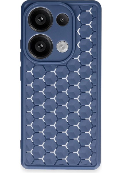 Newface Xiaomi Redmi Note 13 Pro 4g Kılıf Petek Silikon Kapak - Lacivert