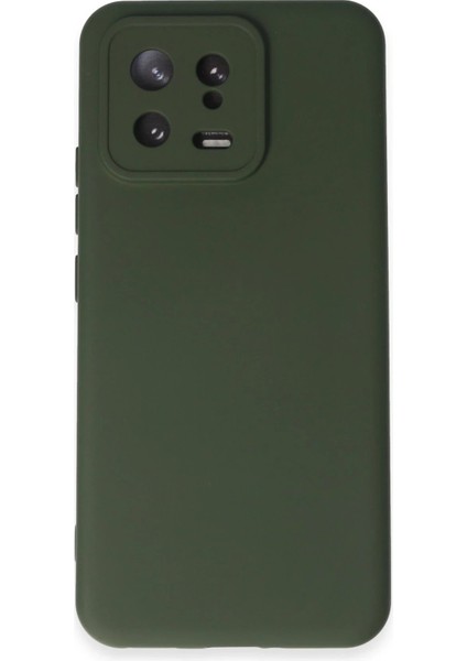 Newface Xiaomi Mi 13 Kılıf Nano Içi Kadife Silikon - Koyu Yeşil