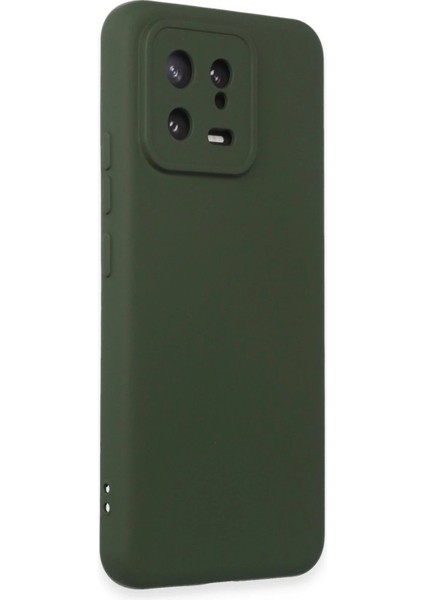 Newface Xiaomi Mi 13 Kılıf Nano Içi Kadife Silikon - Koyu Yeşil fiyatları