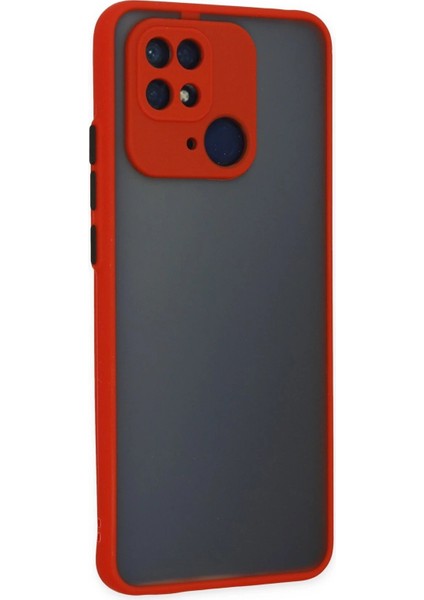 Newface Xiaomi Redmi 10C Kılıf Montreal Silikon Kapak - Kırmızı