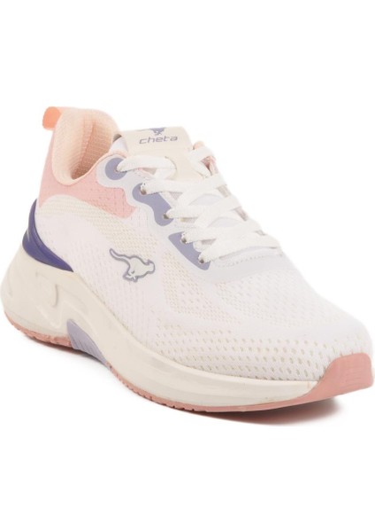 Unisex Memory Foam Beyaz-Pudra Spor Ayakkabı Cheta Pretty