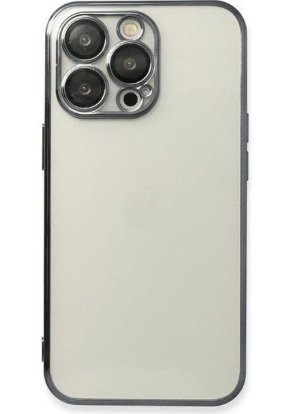 Newface iPhone 13 Pro Max Kılıf Razer Lensli Silikon - Siyah