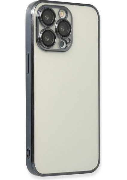 Newface iPhone 13 Pro Max Kılıf Razer Lensli Silikon - Siyah