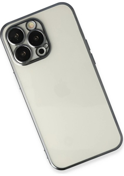 Newface iPhone 13 Pro Max Kılıf Razer Lensli Silikon - Siyah