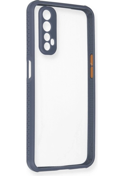 Newface Realme 7 Kılıf Miami Şeffaf Silikon - Gri
