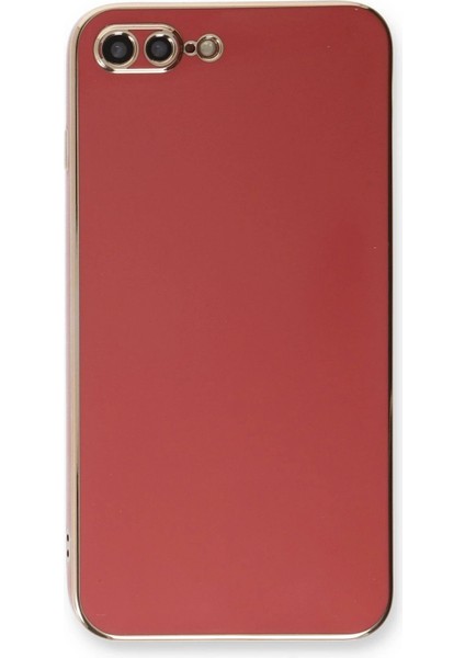 Newface iPhone 7 Plus Kılıf Volet Silikon - Kırmızı