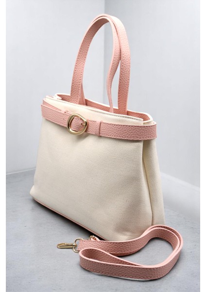 Kadın Keten Dokuma Vizon Tote Bag. El ve Omuz Çantası. RY425 fiyatları