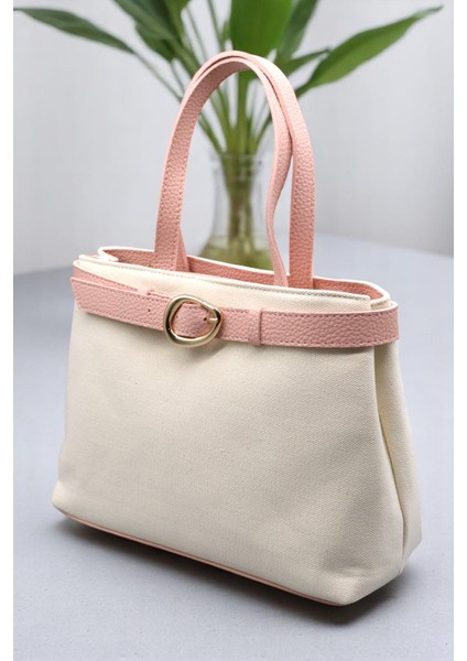 Kadın Keten Dokuma Vizon Tote Bag. El ve Omuz Çantası. RY425 modelleri