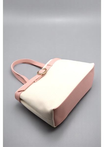 Kadın Keten Dokuma Vizon Tote Bag. El ve Omuz Çantası. RY425 indirimleri