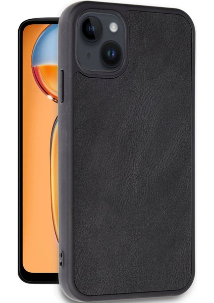 Newface iPhone 14 Kılıf Aras Deri Kapak - Siyah