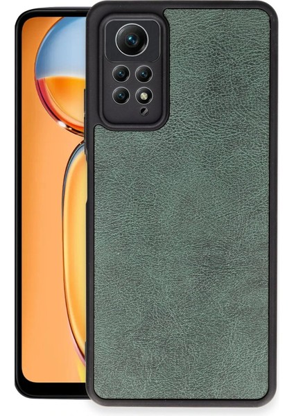 Newface Xiaomi Redmi Note 12 Pro 4g Kılıf Aras Deri Kapak - Koyu Yeşil