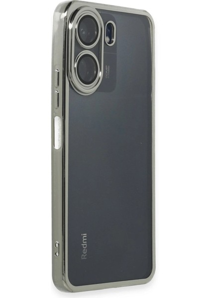 Newface Xiaomi Redmi 13C Kılıf Razer Lensli Silikon - Gümüş fiyatları