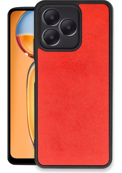 Newface Realme Note 50 4g Kılıf Aras Deri Kapak - Kırmızı