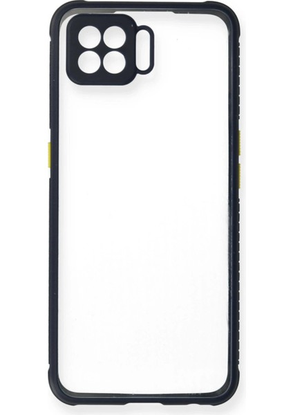 Newface Oppo Reno 4 Lite Kılıf Miami Şeffaf Silikon - Lacivert fiyatları