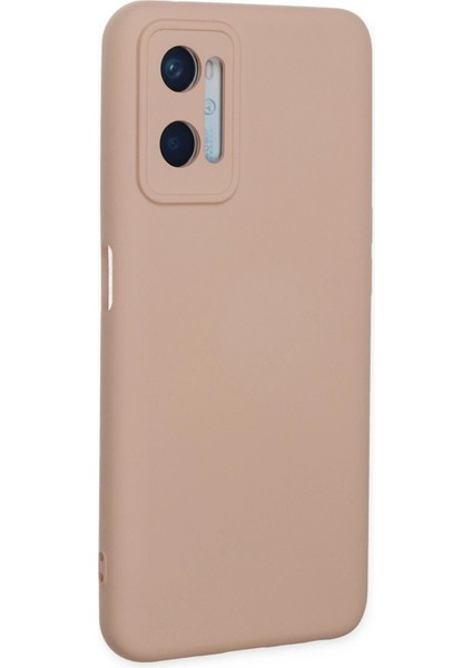 Newface Oppo A96 Kılıf Nano Içi Kadife Silikon - Pudra modelleri